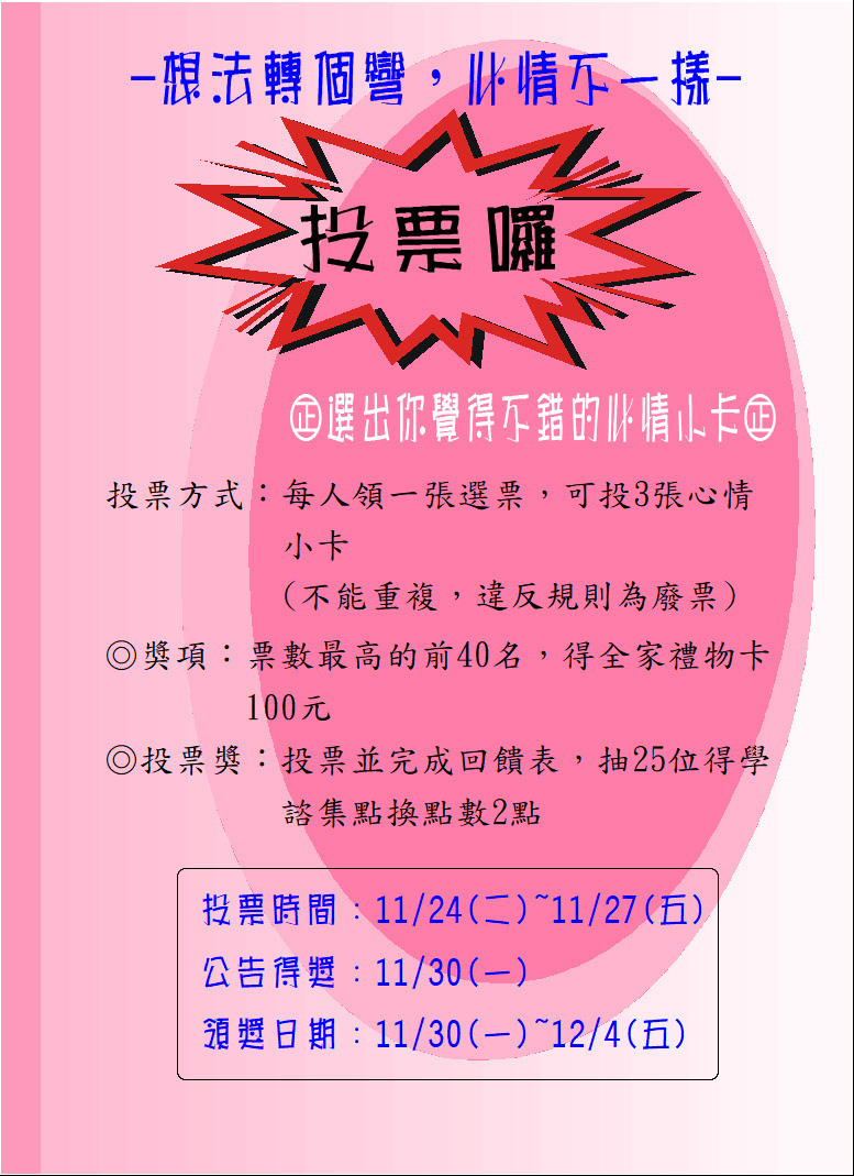 想法轉個彎，心情不一樣投票
